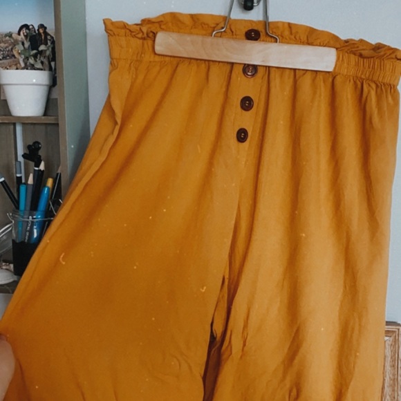 yellow flowy pants ! - Picture 1 of 3